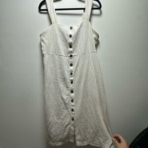 Madewell Cream Button-Down Dress